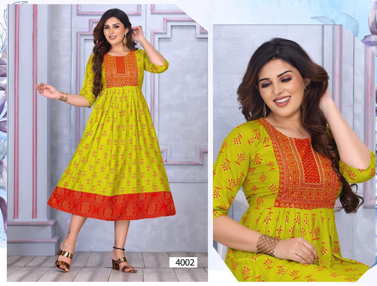 Golden Fashion Forever 1 Ethnic Wear Wholesale  Anarkali Kurti Collection